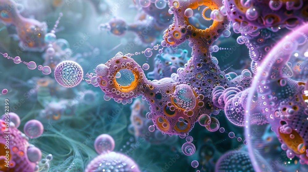 Fototapeta premium The intersection of nanotechnology and biological systems