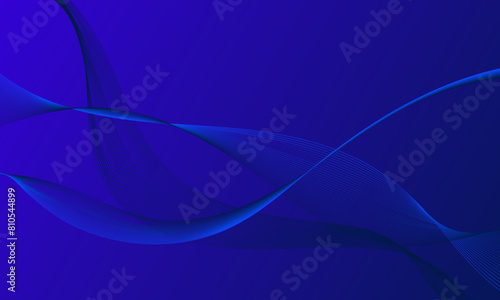 blue lines wave curves on gradient abstract background