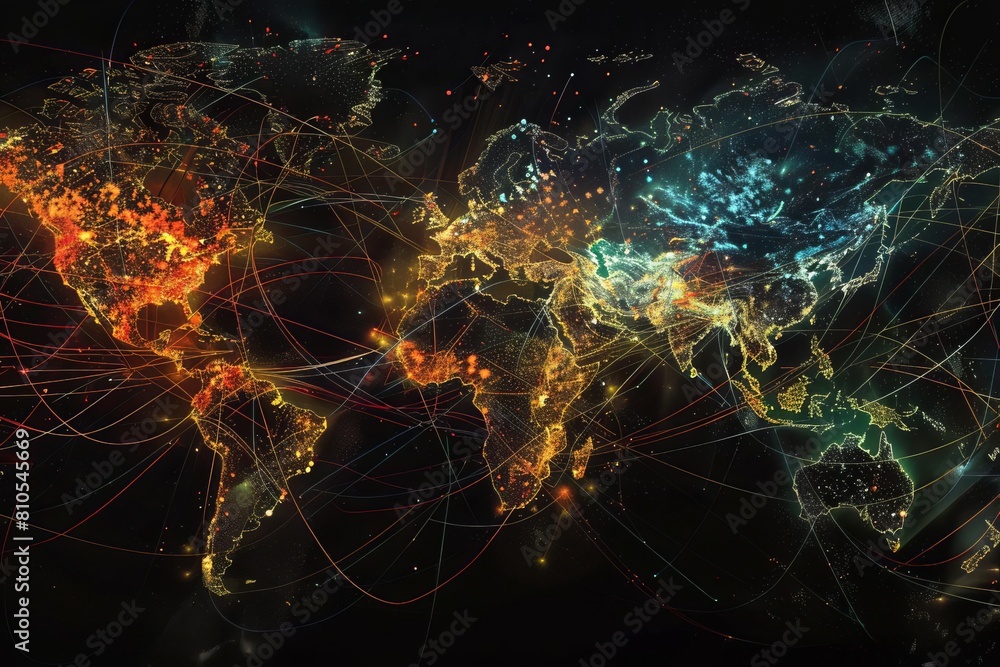 Visualizing global connections and networking Visualizing global connections and networking