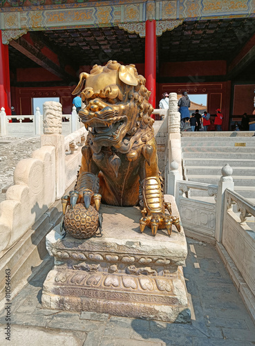 China, Beijing, Zijincheng- Purple Forbidden City, Jinluandian - Hall of Golden Throne, Taihe Dian - Hall of Supreme Harmony, imperial palace
