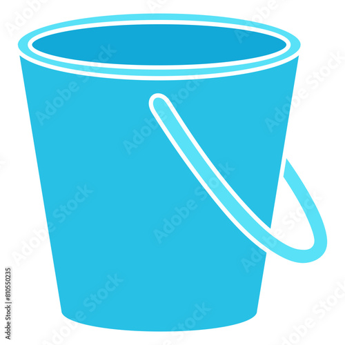 plastic bucket icon illustration