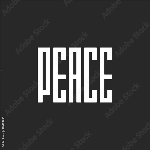 Peace lettering typography