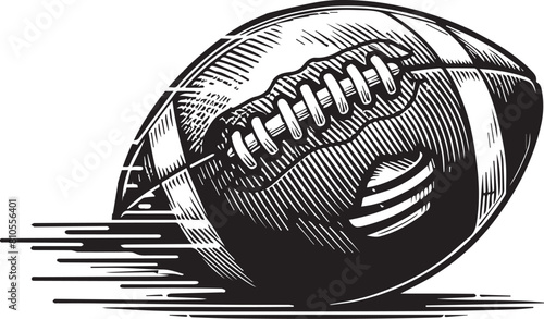 American football silhouette. American football vector design black and white.