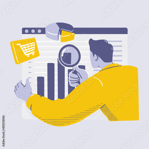 Market research illustration concept. Marketing analysis concept. (ID: 810558046)