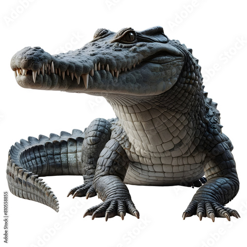 a crocodile  high quality realistic  transparent background  png