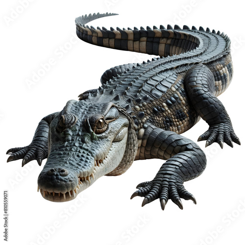 a crocodile  high quality realistic  transparent background  png