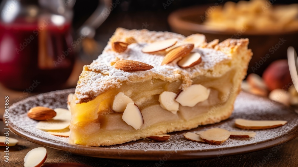 Delicious homemade apple pie with almonds Delicious homemade apple pie with almonds