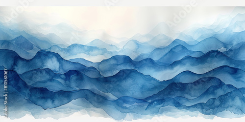 A dark blue ocean with stormy waves, white clouds in the sky, and dramatic lighting. Created with Ai