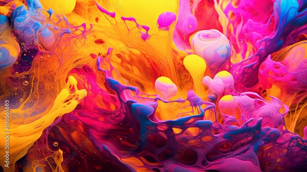 Obraz premium Vibrant abstract fluid art background