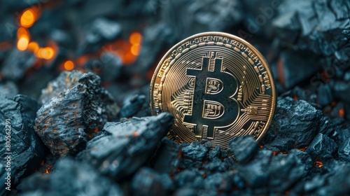 A bitcoin on top of coal