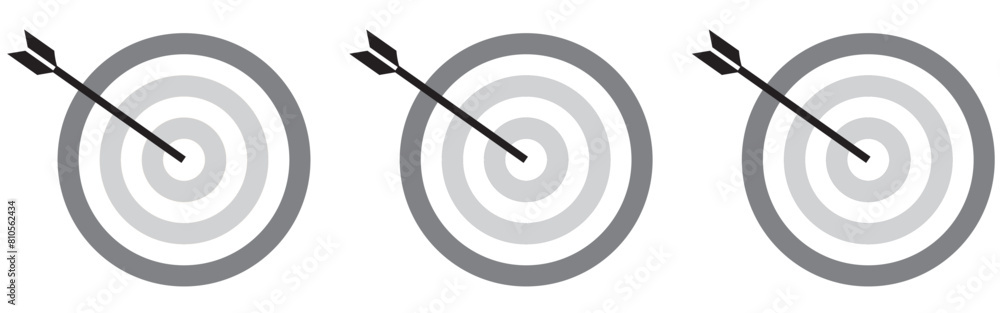target goal with arrow isolated on white background icon symbol flat vector illustration target goal with arrow isolated on white background icon symbol flat vector illustration