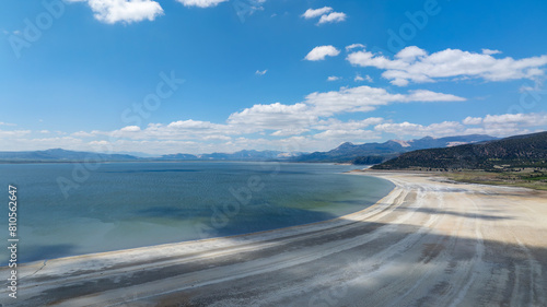 Fototapeta Naklejka Na Ścianę i Meble -  Aerial view of Burdur Lake, Burdur Turkey.