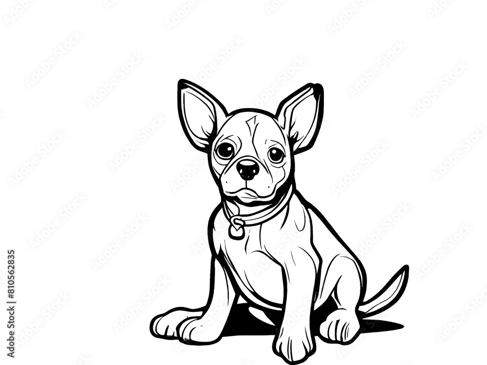 illustration of a dog black and white background illustration of a dog black and white background