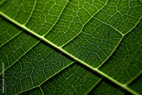 close-up of a green leaf texture