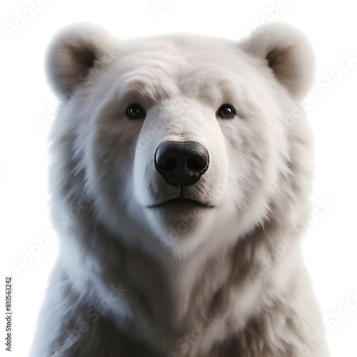a white bear  high quality realistic  transparent background  png