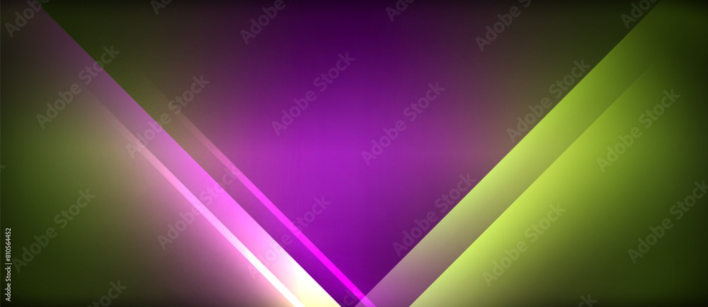 A symmetrical pattern of tints and shades of purple, violet, pink, and magenta on a background of electric blue with a green triangle in the middle A symmetrical pattern of tints and shades of purple, violet, pink, and magenta on a background of electric blue with a green triangle in the middle