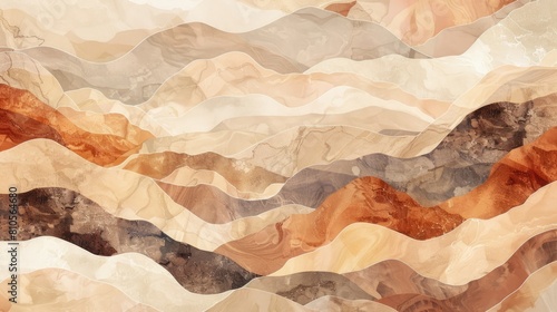 An abstract texture background inspired by the patterns of a desert landscape, with a palette of warm, earthy tones and a natural, organic feel.