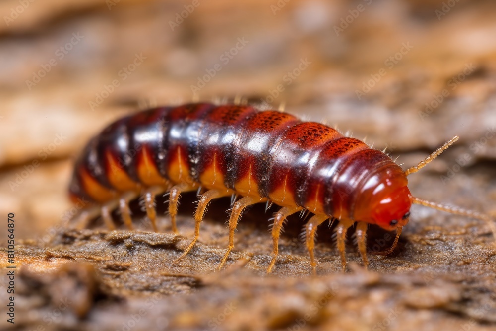 Close-up of a colorful insect crawling on a wooden surface Close-up of a colorful insect crawling on a wooden surface