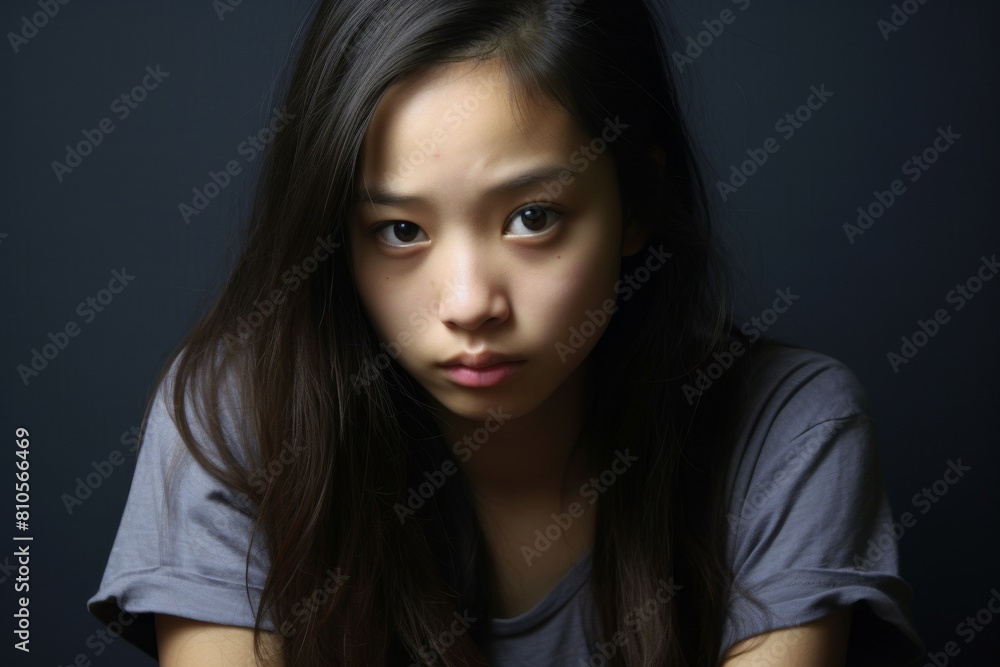 Thoughtful young asian woman Thoughtful young asian woman
