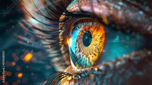 Vivid and detailed eye representing perception and vision