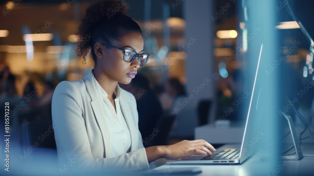 Diverse team of young professionals is working in modern business company. Working day of an office worker. Business, consulting, and technology concept.