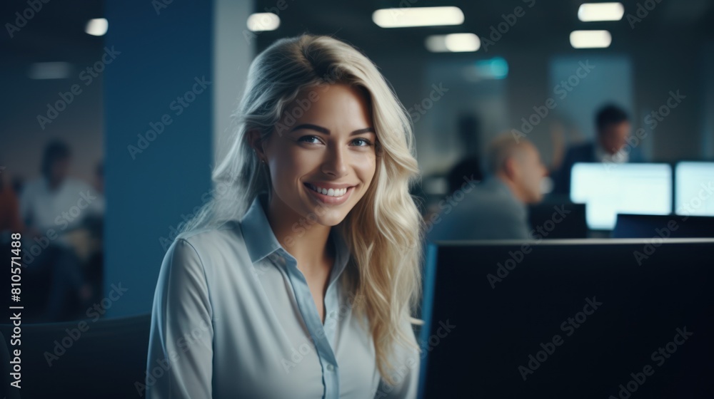 Diverse team of young professionals is working in modern business company. Working day of an office worker. Business, consulting, and technology concept. Diverse team of young professionals is working in modern business company. Working day of an office worker. Business, consulting, and technology concept.