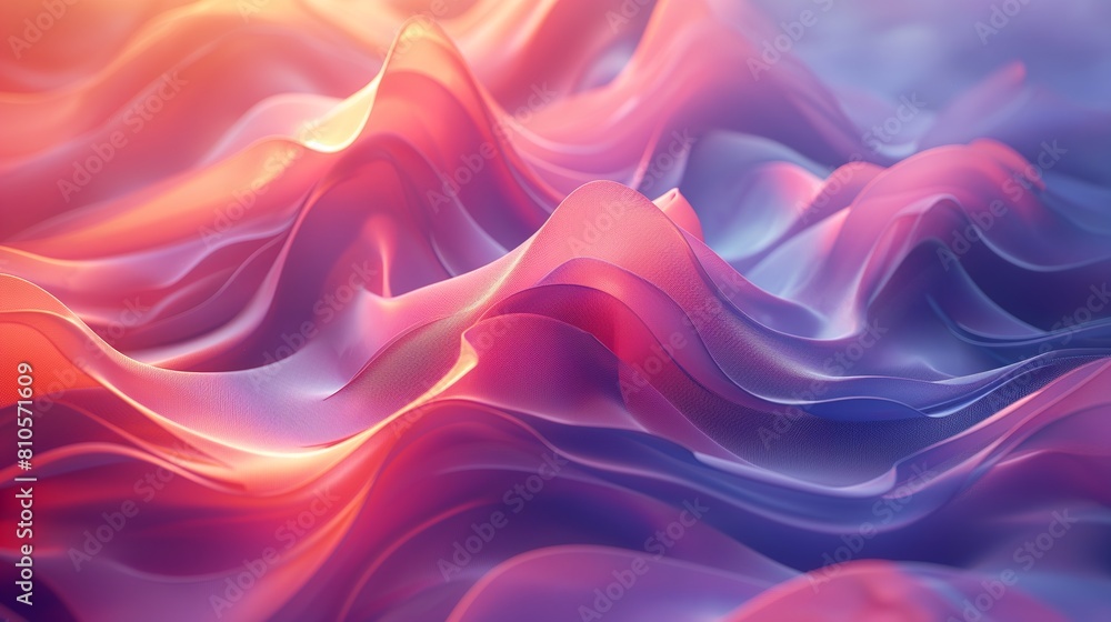 Fototapeta premium Abstract Glowing Waves with Particles Background