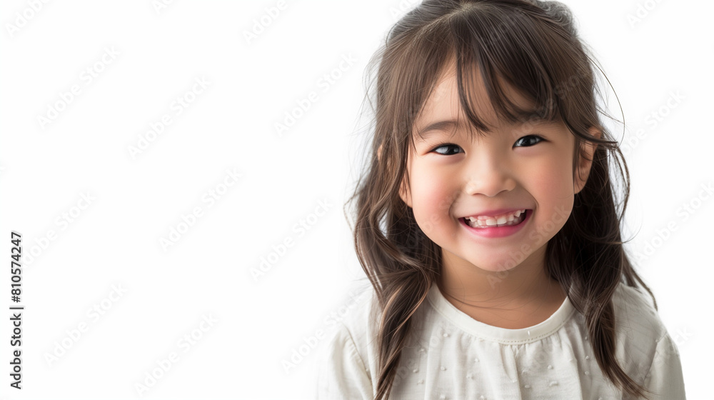 An Asian little girl with a beaming smile radiates happiness and joy against a white solid background. The portrayal is hyper-realistic, capturing the genuine emotion and innocence of childhood.
An Asian little girl with a beaming smile radiates happiness and joy against a white solid background. The portrayal is hyper-realistic, capturing the genuine emotion and innocence of childhood.