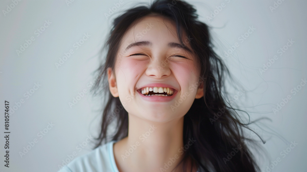 An Asian little girl with a beaming smile radiates happiness and joy against a white solid background. The portrayal is hyper-realistic, capturing the genuine emotion and innocence of childhood.
An Asian little girl with a beaming smile radiates happiness and joy against a white solid background. The portrayal is hyper-realistic, capturing the genuine emotion and innocence of childhood.