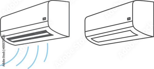 家庭用エアコンのイラスト素材