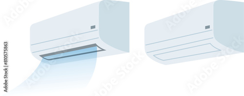 家庭用エアコンのイラスト素材