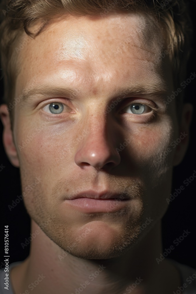 Pensive man with piercing blue eyes Pensive man with piercing blue eyes