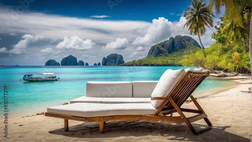 Summer season Sofa Deck Zen Generative AI s Tropical Island Relaxation