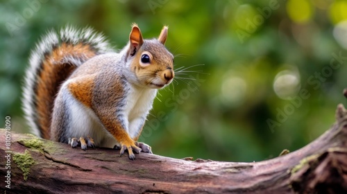Curious squirrel in natural habitat