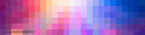 colorful pixel rainbow colors grid mosaic pattern abstract palette background banner