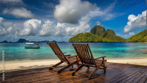 Summer season Sofa Deck Zen Generative AI s Tropical Island Relaxation