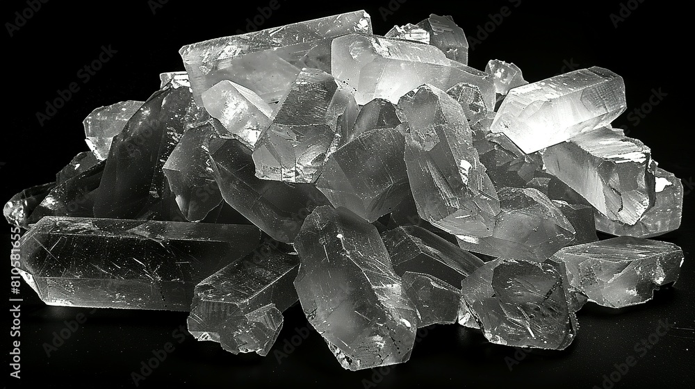 Dark Crystals: Pile of Methamphetamine Shards on Black Dark Crystals: Pile of Methamphetamine Shards on Black