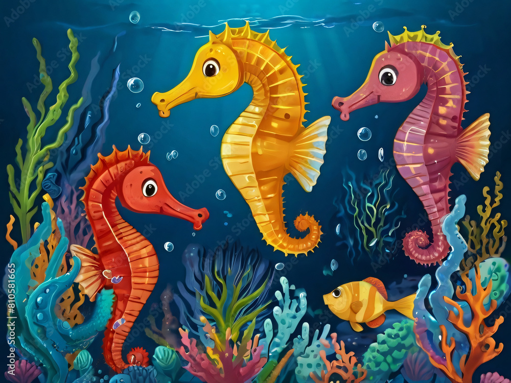 seahorse cartoon seahorse cartoon
