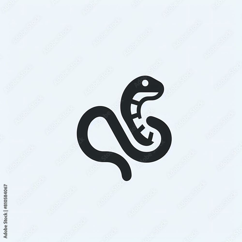 Naklejka premium simple snake logo design