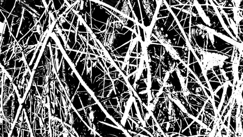 7-19. Tree branch texture effect - illustration old wood black and white vector texture.	