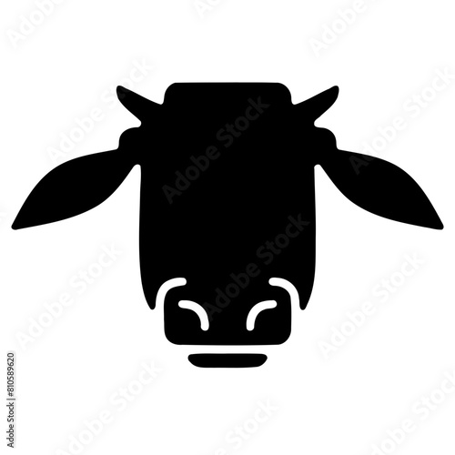 cow head icon, simple cow sign icon