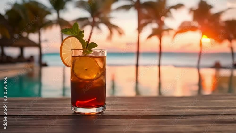 cocktail in the pool close to the beach cocktail in the pool close to the beach