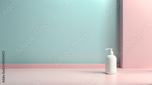 a bottle of lotion sitting on a table