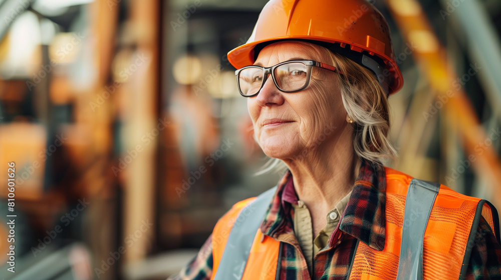 Middle Aged engineer Architect at work wearing hard hat at construction building or maintenance site Middle Aged engineer Architect at work wearing hard hat at construction building or maintenance site