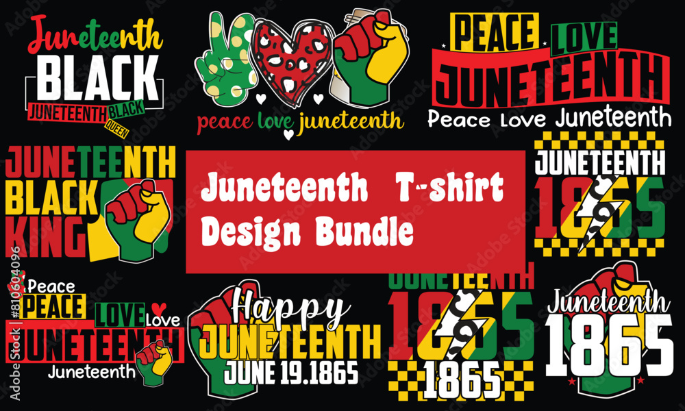 Juneteenth SVG T-shirt Design Bundle