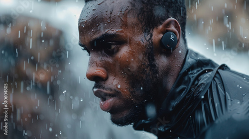 Sport earbuds with ear hooks and IPX7 waterproof rating, ensuring a secure fit and durability during intense workouts or runs, while delivering powerful sound and built-in mic for hands-free calls.