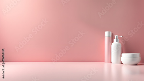 Wallpaper Mural a pink room with a lot of bottles and containers Torontodigital.ca