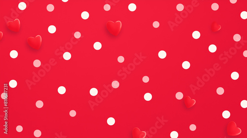 A festive holiday-themed background with red and white polka dots, ideal for Christmas or Valentine's Day projects.