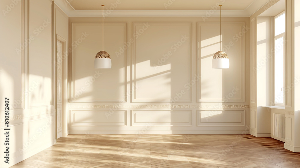 Modern spacious home with ivory and beige tones under natural light. Modern spacious home with ivory and beige tones under natural light.