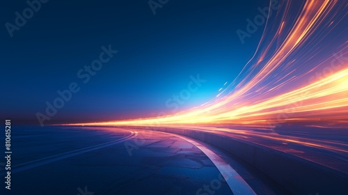 Futuristic 3D Motion Traces with High-Speed Light Beams on Blue, Purple, Red, and Yellow Background | 4K HD Wallpaper,3d render motion line of speed and power or light trails. High-speed light with 5g